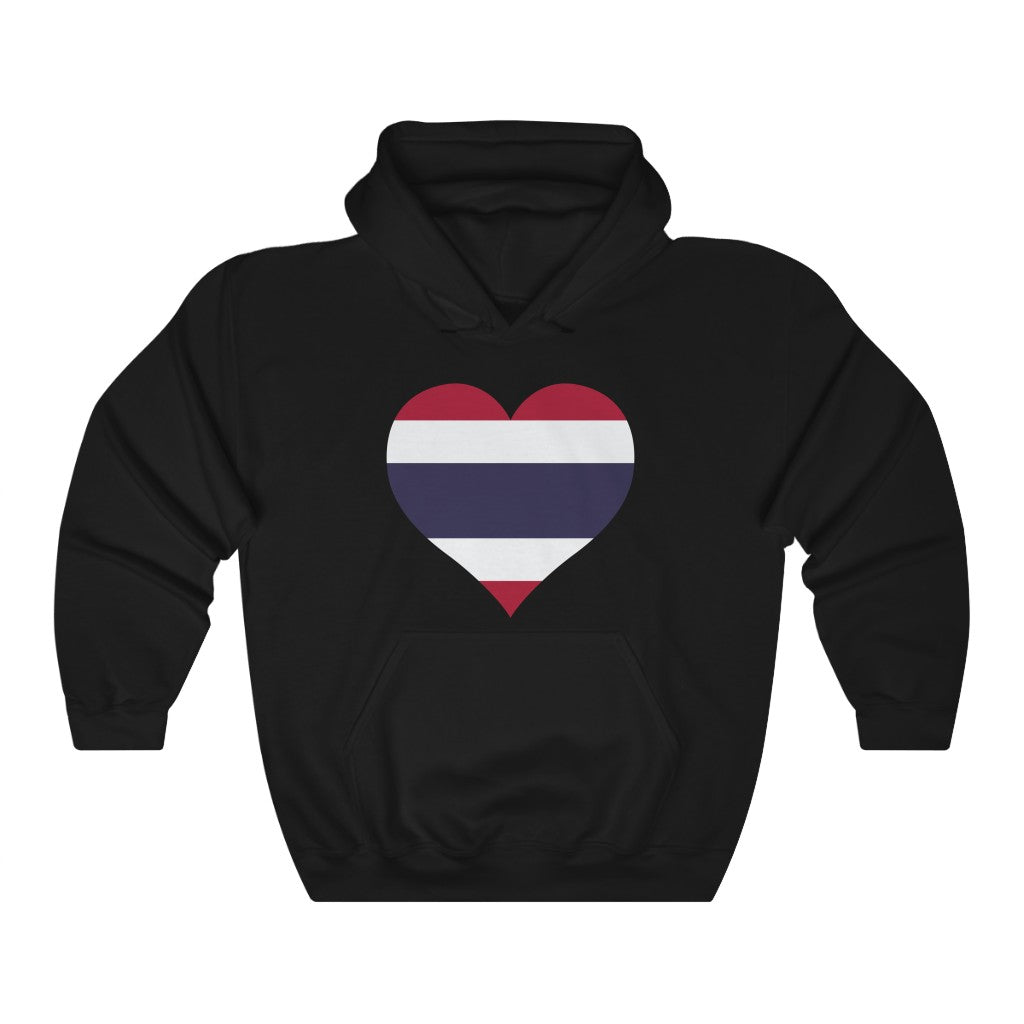 Thailand Heart Flag Hoodie Sweatshirt - Unisex