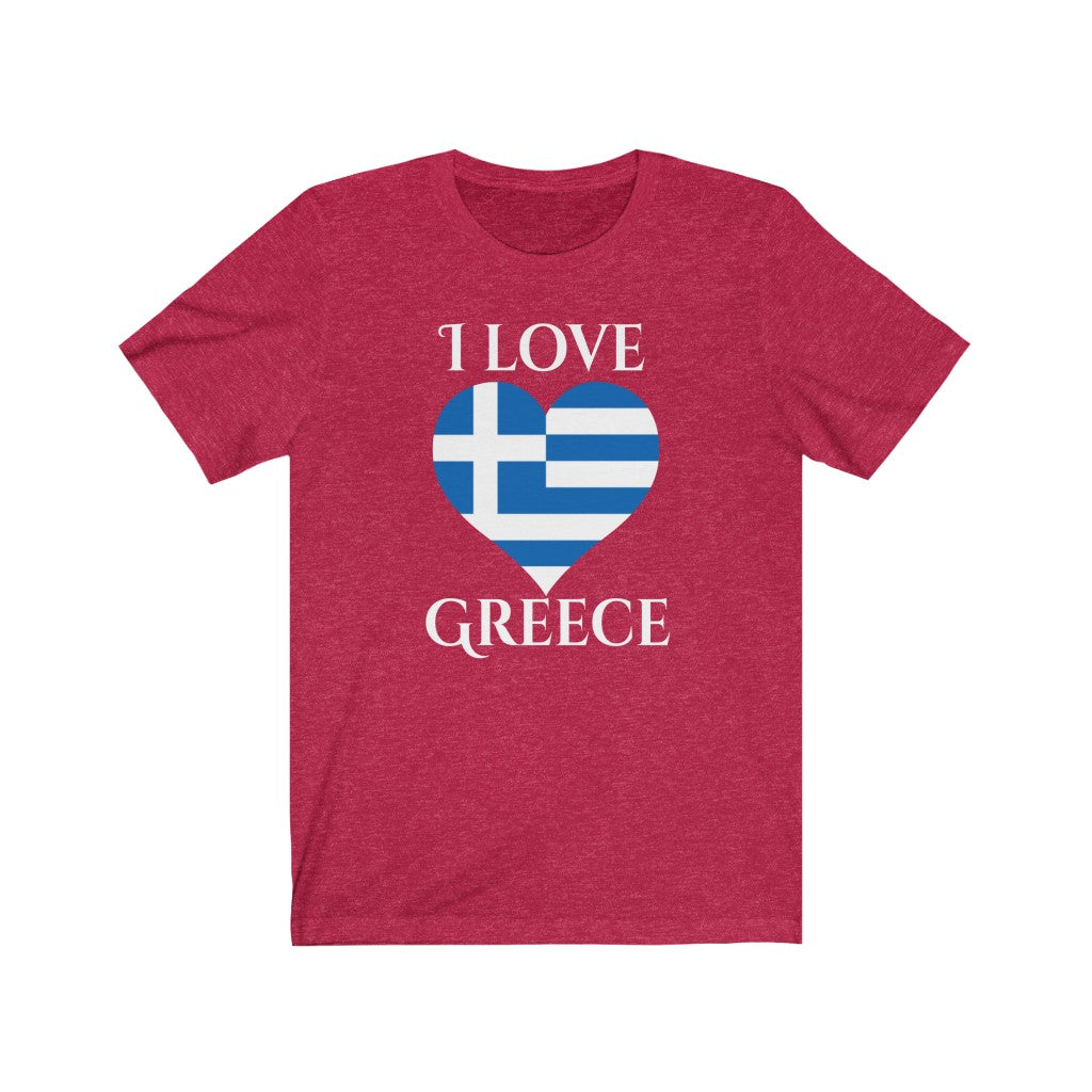 Greece Heart Flag Premium Tee 2 - Unisex