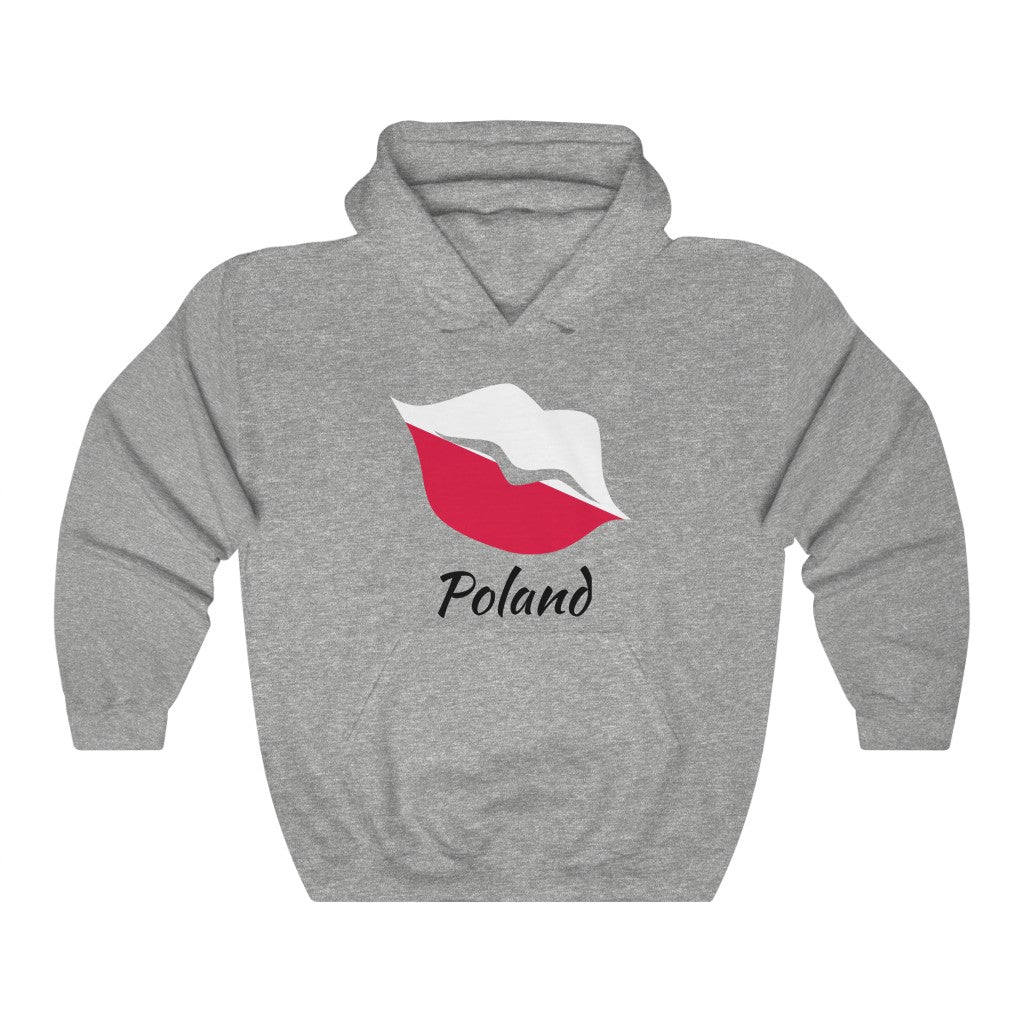 Poland Lips Flag Hoodie Sweatshirt 1 - Unisex