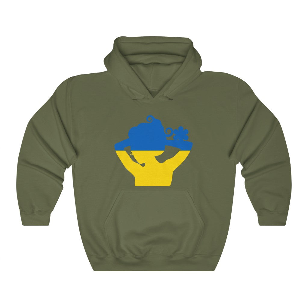 Ukraine Lady Flag Hoodie Sweatshirt - Unisex