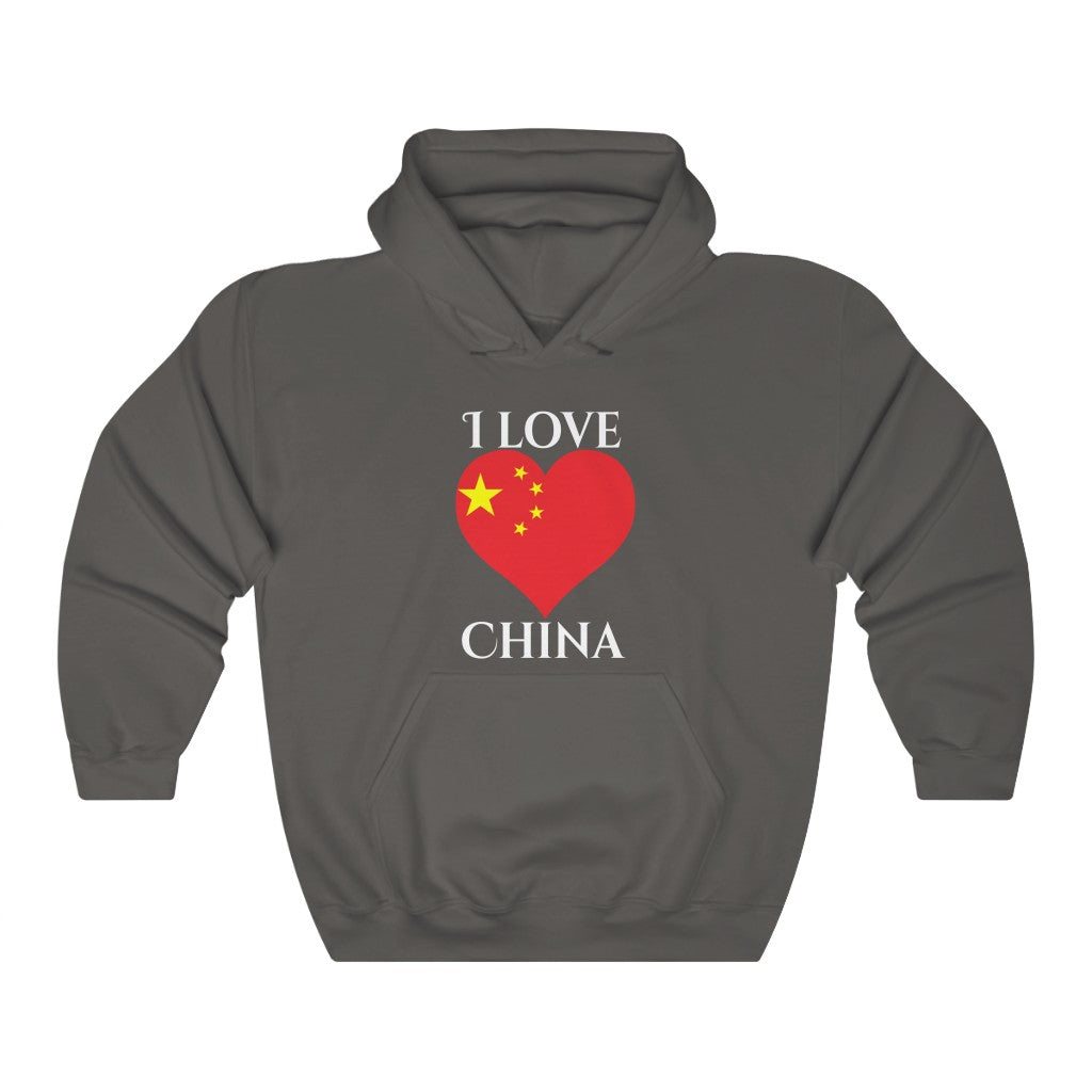 China Heart Flag Hoodie Sweatshirt 2 - Unisex