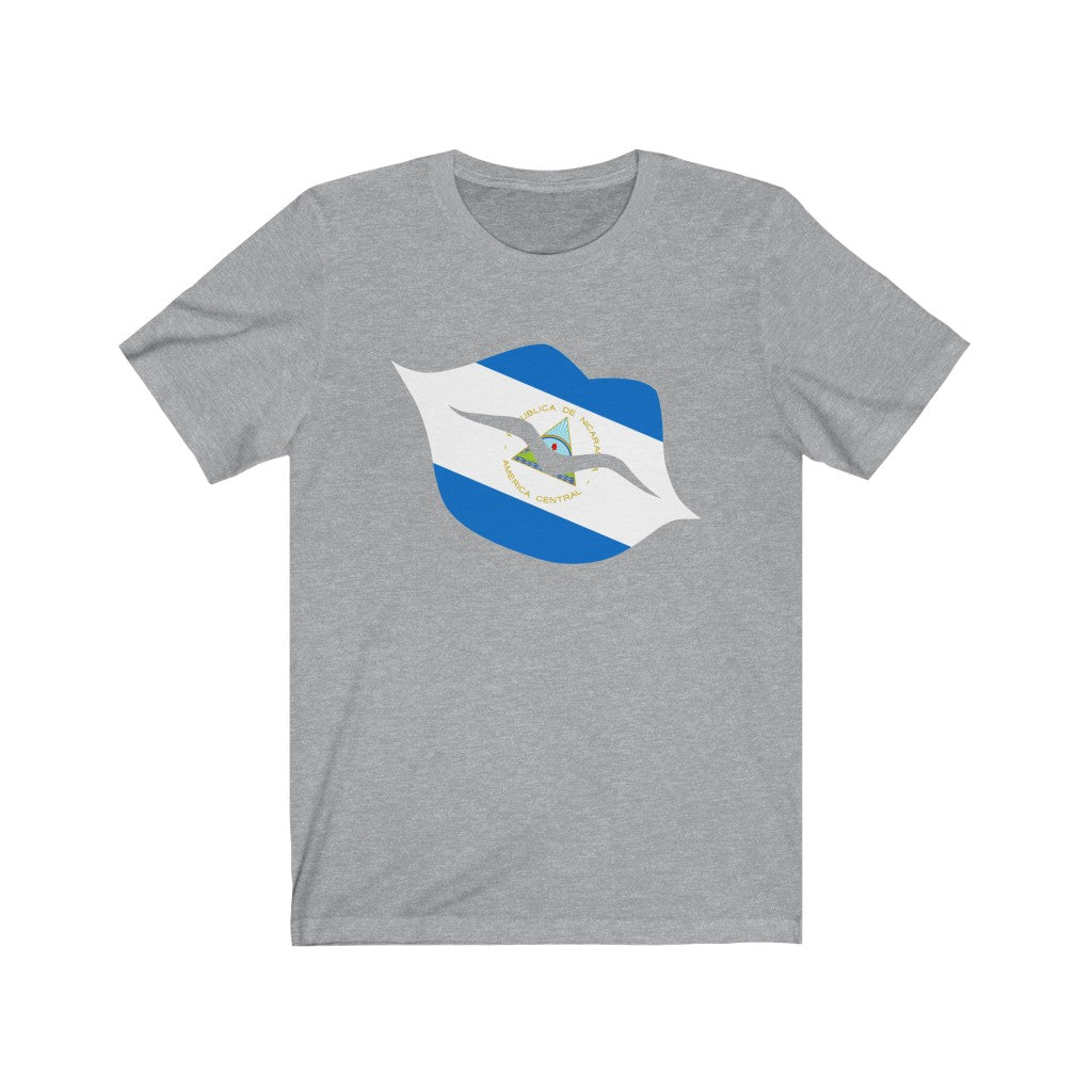 Nicaragua Lips Flag Premium Tee - Unisex