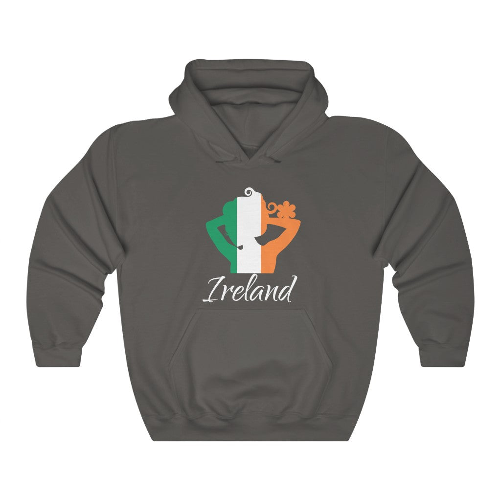 Ireland Lady Flag Hoodie Sweatshirt 2 - Unisex