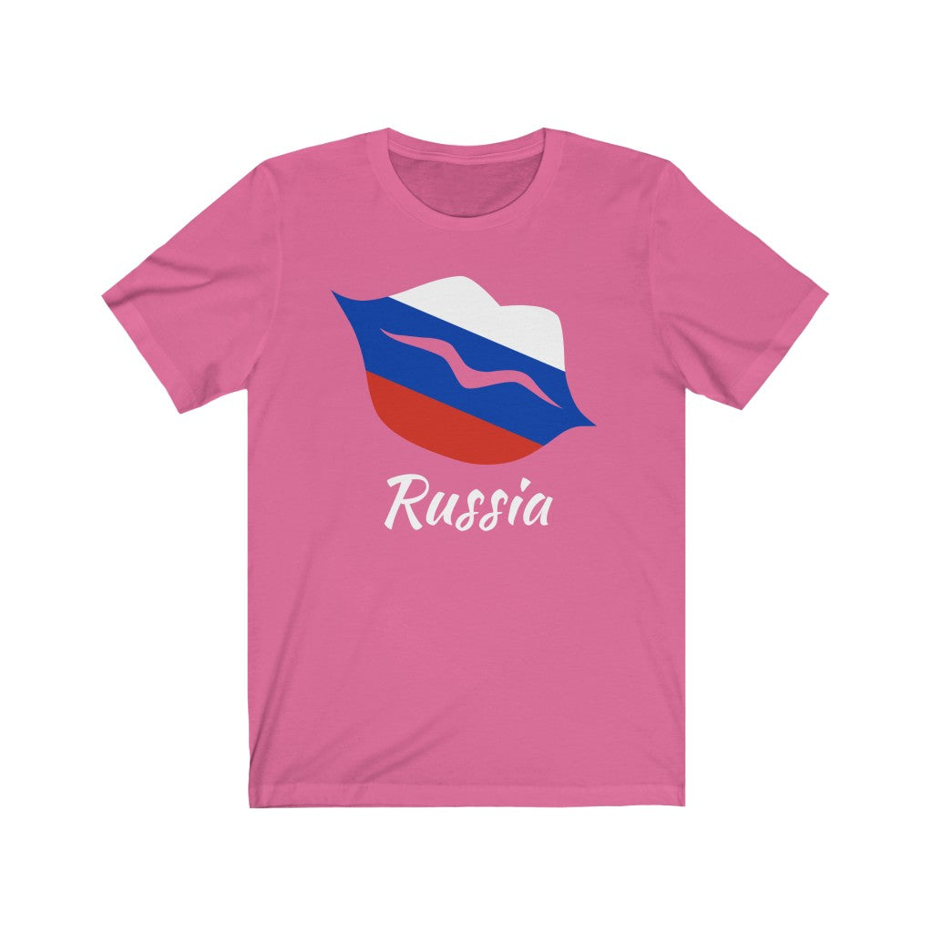 Russia Lips Flag Premium Tee 2 - Unisex