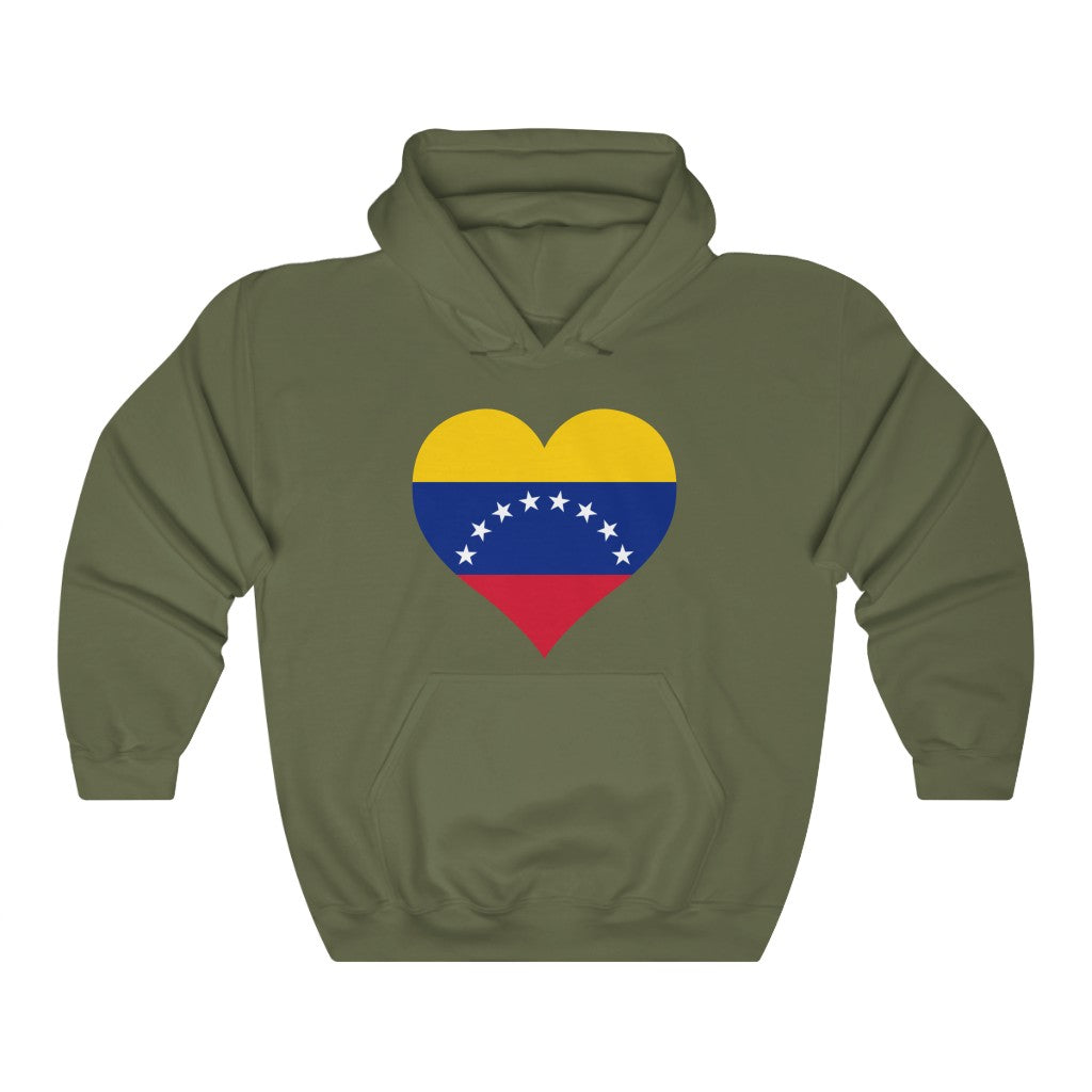 Venezuela Heart Flag Hoodie Sweatshirt - Unisex