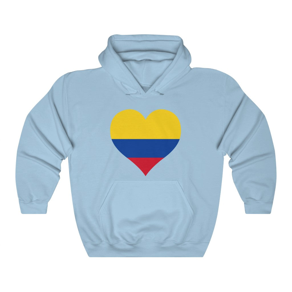 Colombia Heart Flag Hoodie Sweatshirt - Unisex