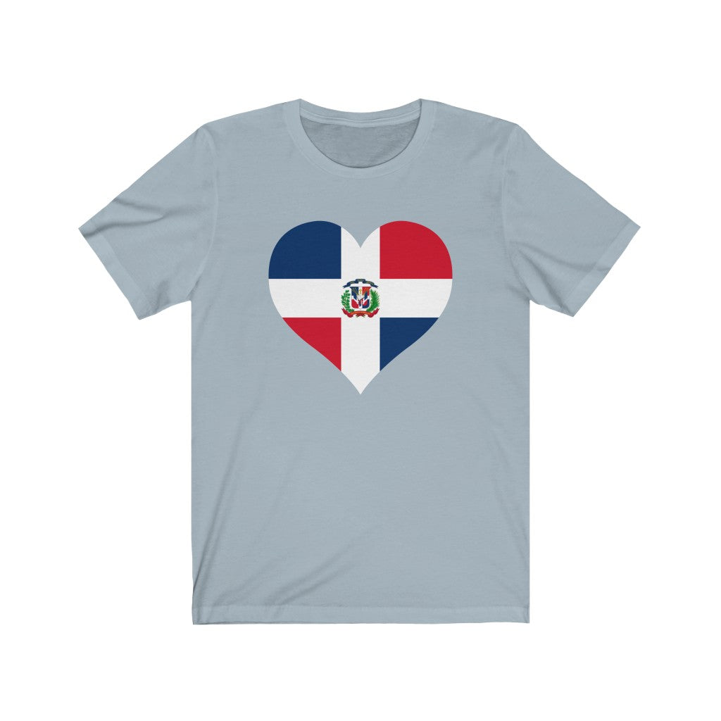Dominican Republic Heart Flag Premium Tee - Unisex
