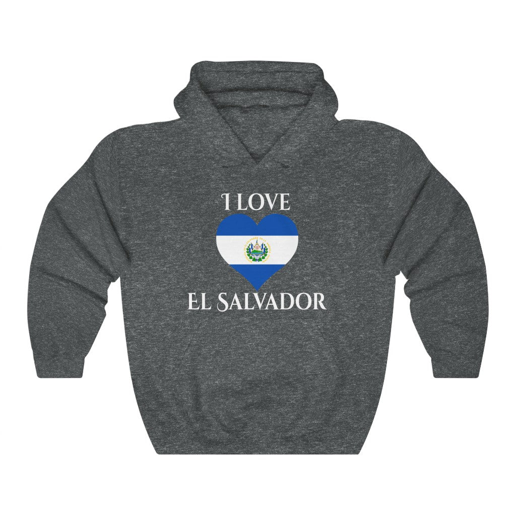 El Salvador Heart Flag Hoodie Sweatshirt 2 - Unisex
