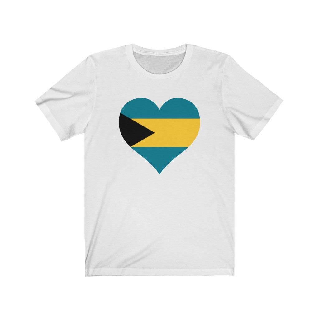 Bahamas Heart Flag Premium Tee - Unisex
