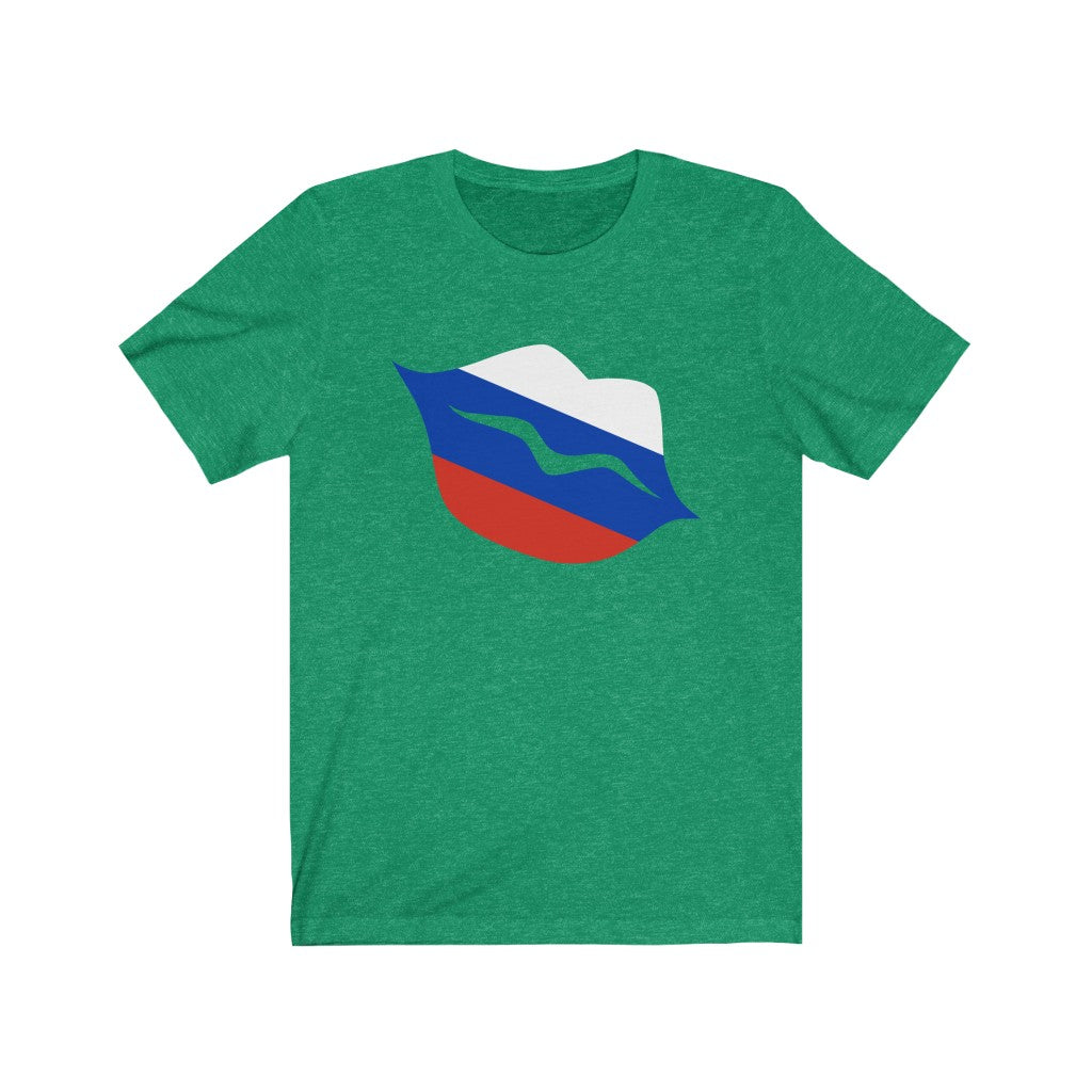 Russia Lips Flag Premium Tee - Unisex