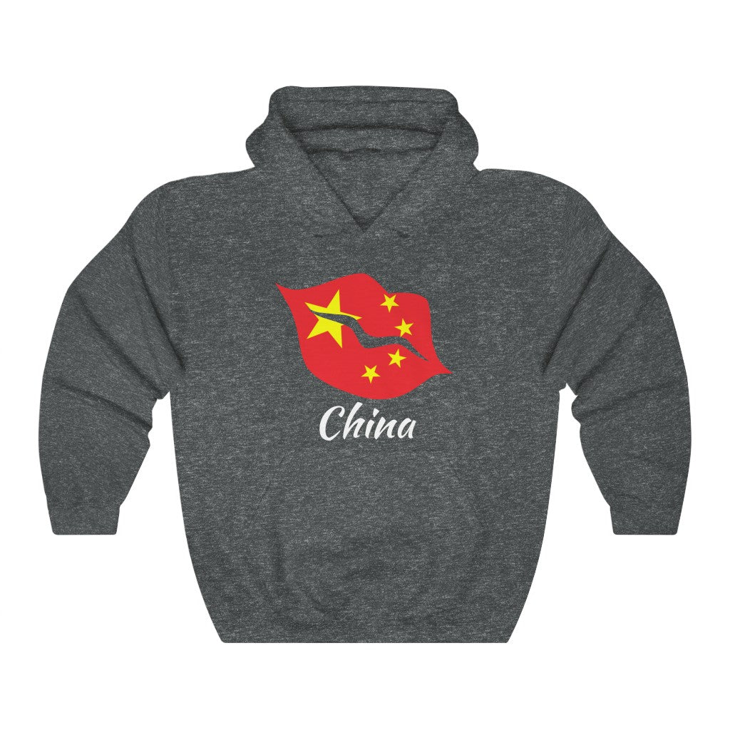 China Lips Flag Hoodie Sweatshirt 2 - Unisex