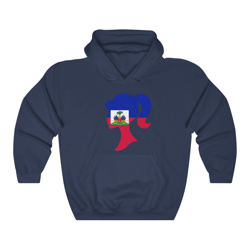 Haiti Girl Flag Hoodie Sweatshirt - Unisex