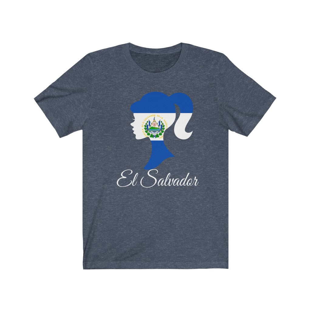 El Salvador Girl Flag Premium Tee 2 - Unisex