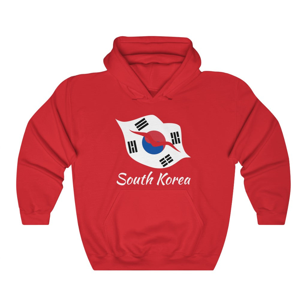 South Korea Lips Flag Hoodie Sweatshirt 2 - Unisex