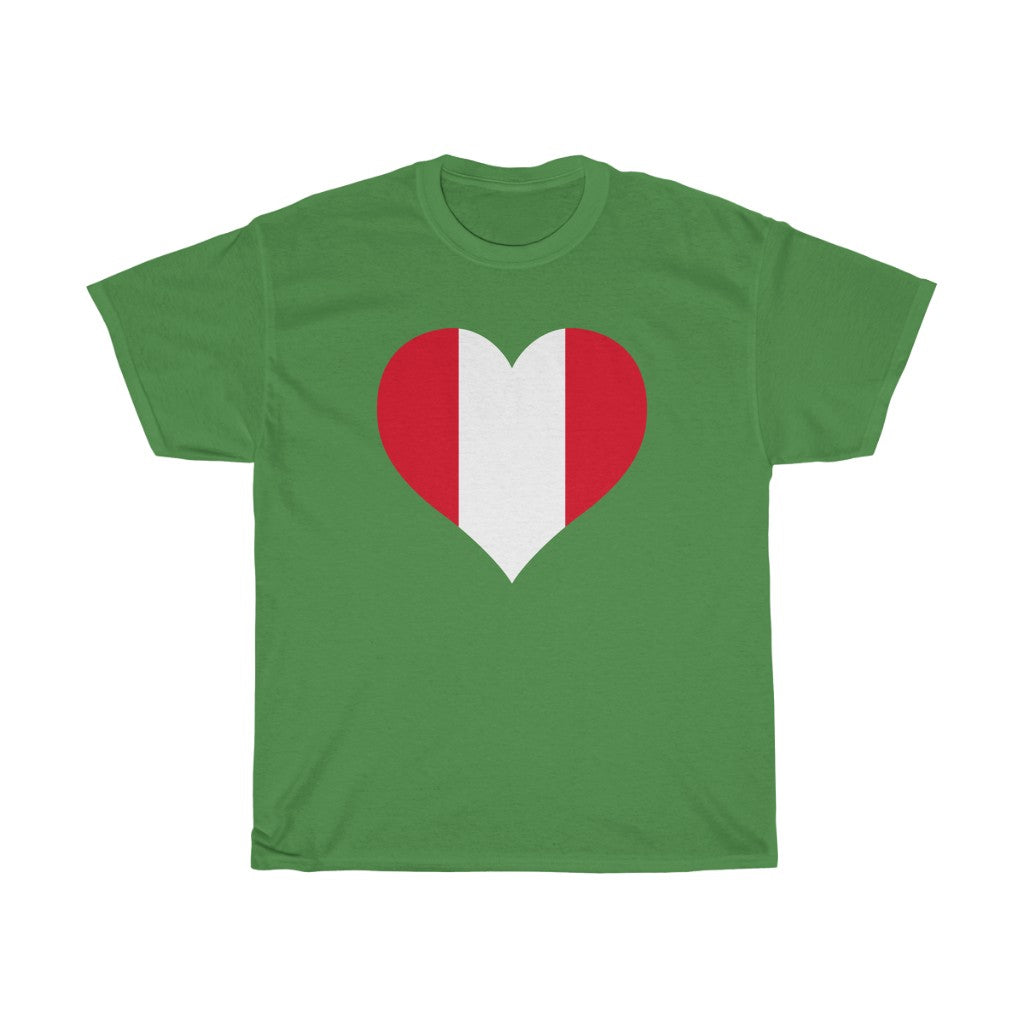 Peru Heart Flag Standard Tee - Unisex