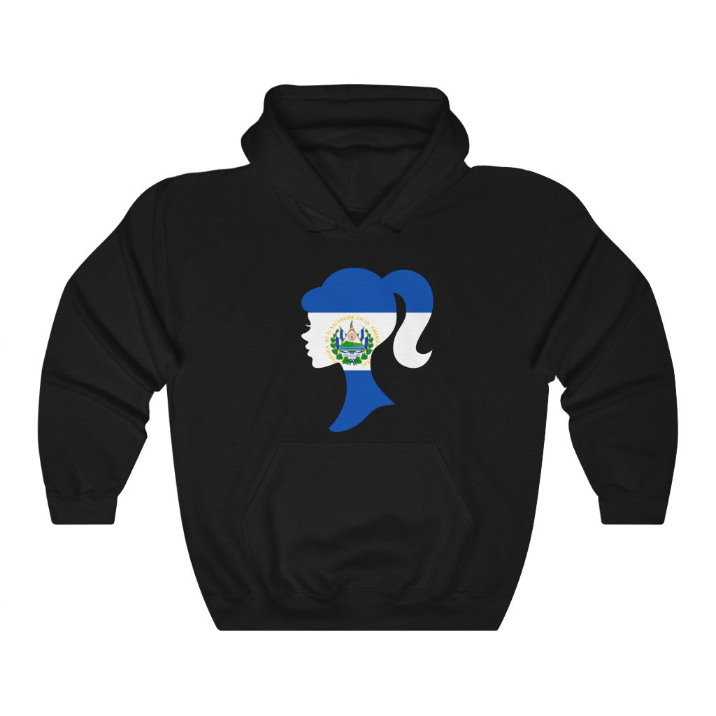 El Salvador Girl Flag Hoodie Sweatshirt - Unisex