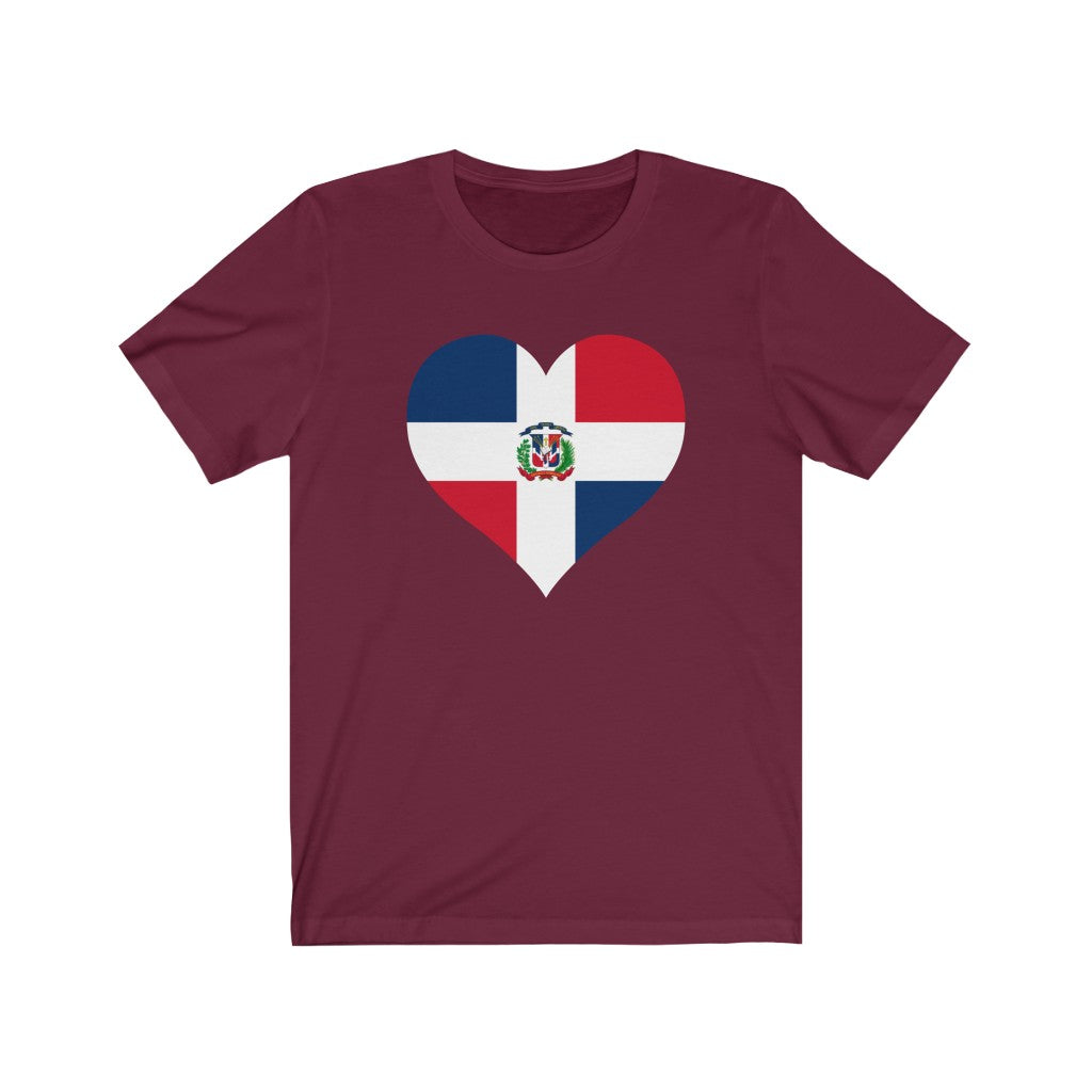 Dominican Republic Heart Flag Premium Tee - Unisex