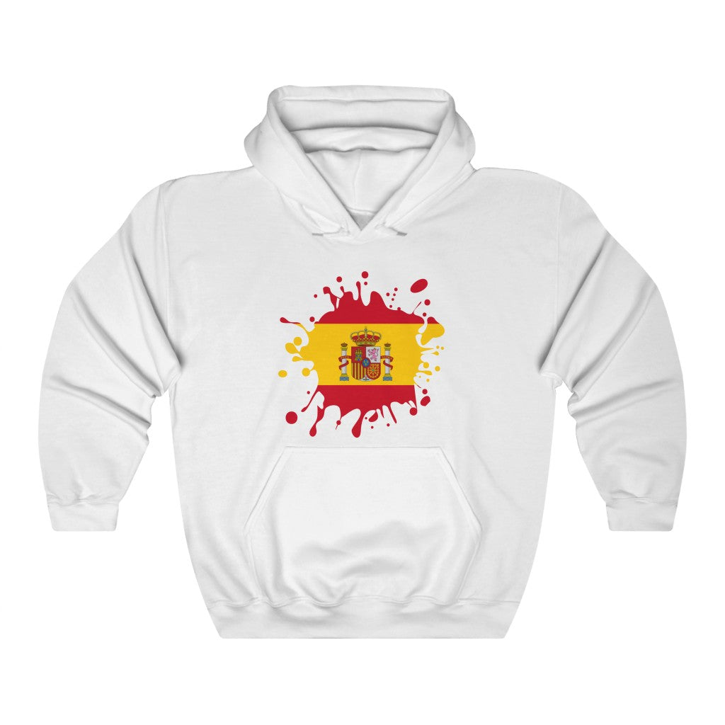 Spain Splat Flag Hoodie Sweatshirt - Unisex