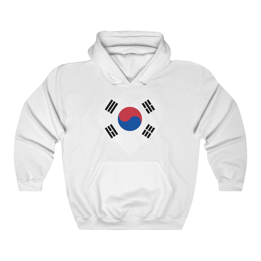 South Korea Heart Flag Hoodie Sweatshirt - Unisex