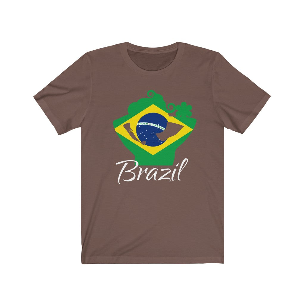 Brazil Lady Flag Premium Tee 2 - Unisex