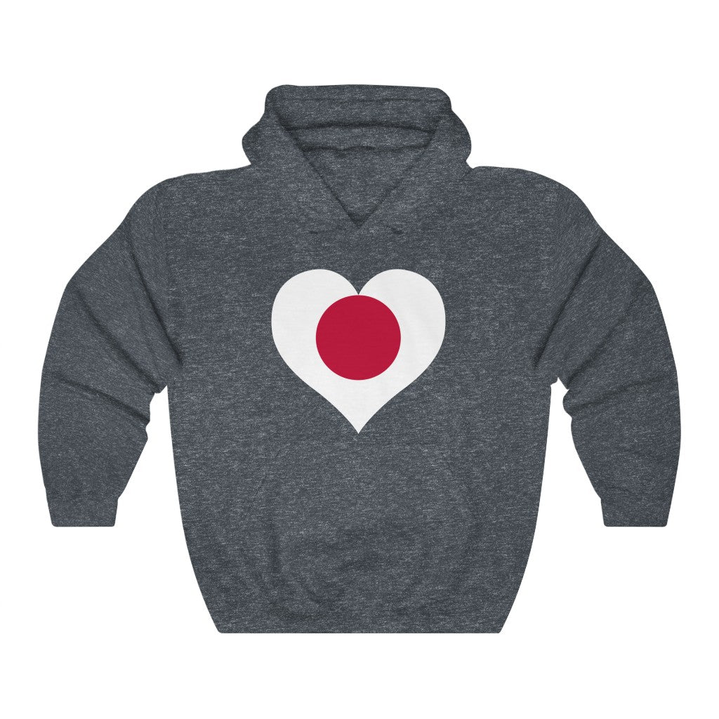 Japan Heart Flag Hoodie Sweatshirt - Unisex