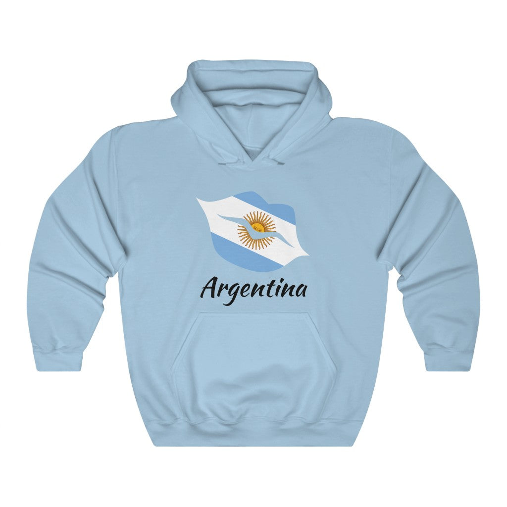 Argentina Lips Flag Hoodie Sweatshirt 1 - Unisex