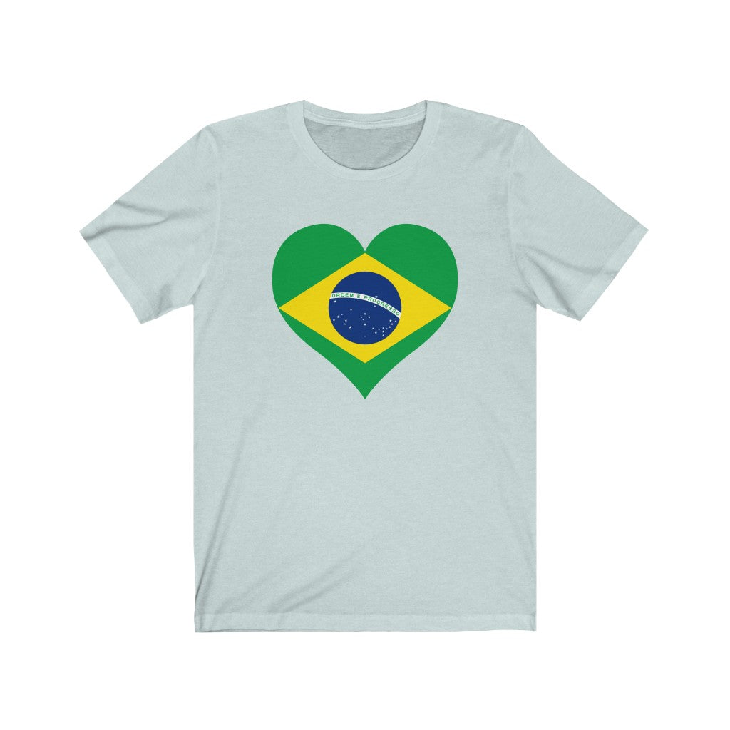 Brazil Heart Flag Premium Tee - Unisex
