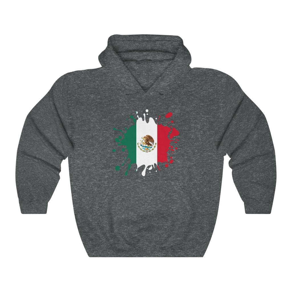 Mexico Splat Flag Hoodie Sweatshirt - Unisex
