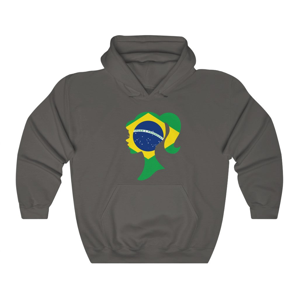Brazil Girl Flag Hoodie Sweatshirt - Unisex