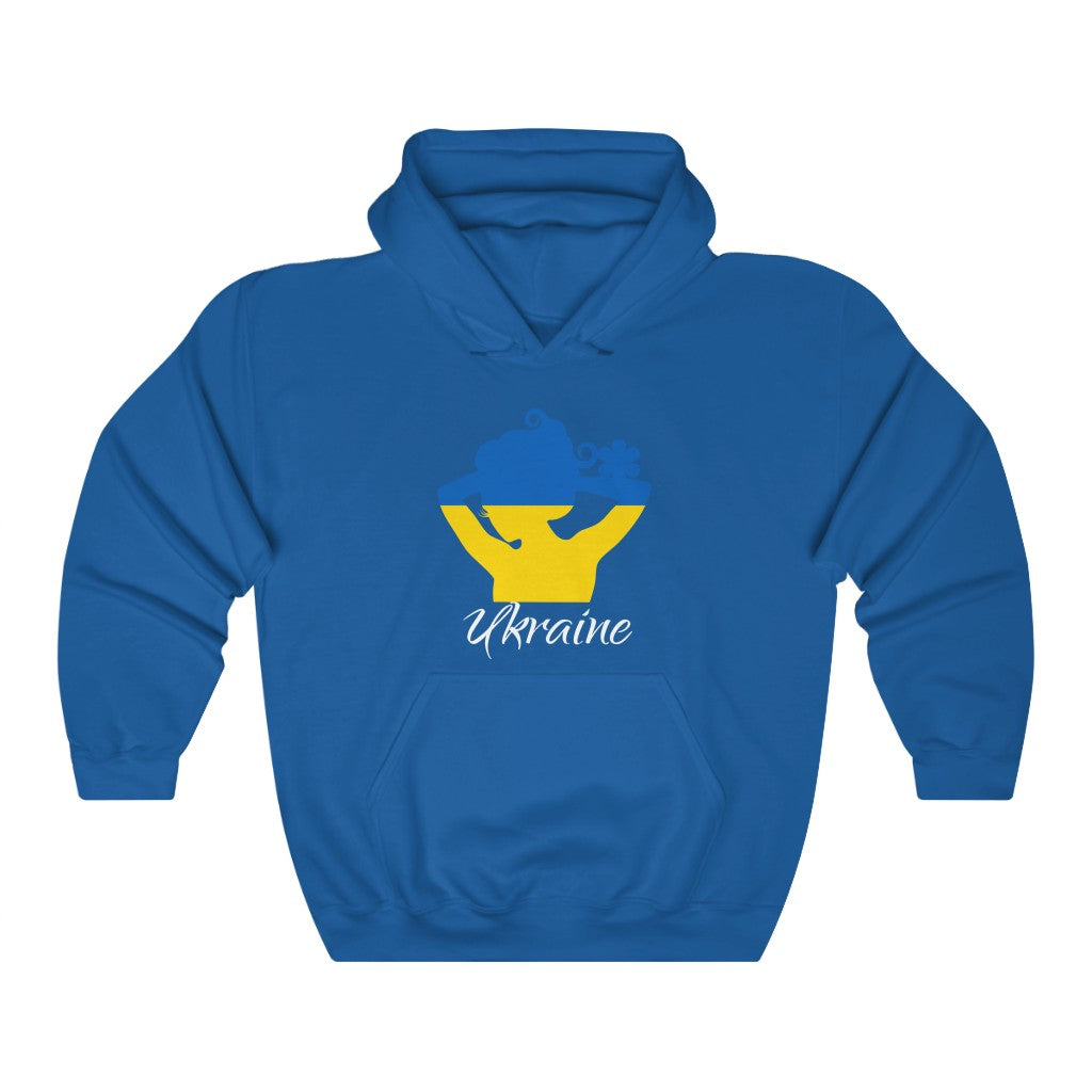 Ukraine Lady Flag Hoodie Sweatshirt 2 - Unisex