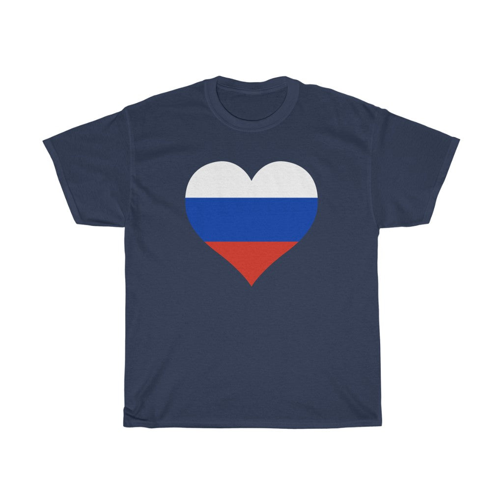 Russia Heart Flag Standard Tee - Unisex