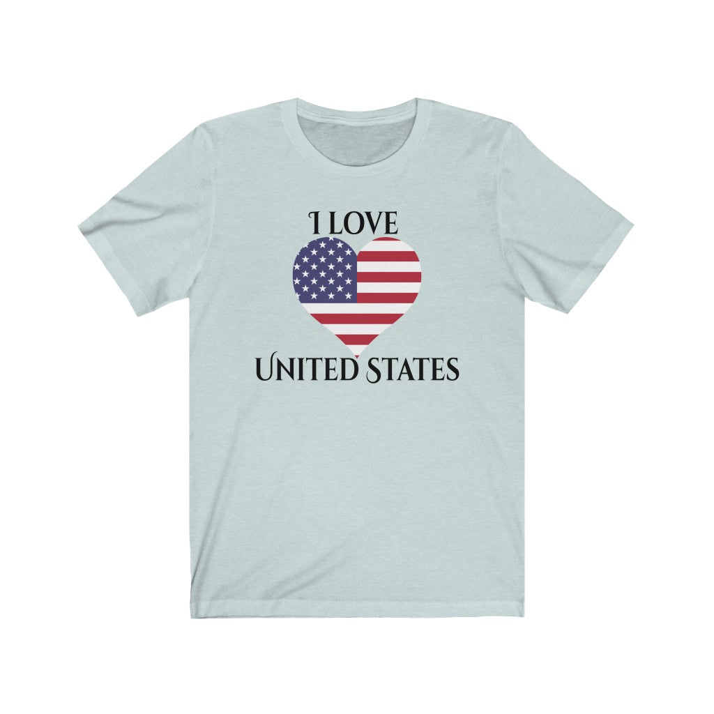 United States of America Heart Flag Premium Tee 1 - Unisex
