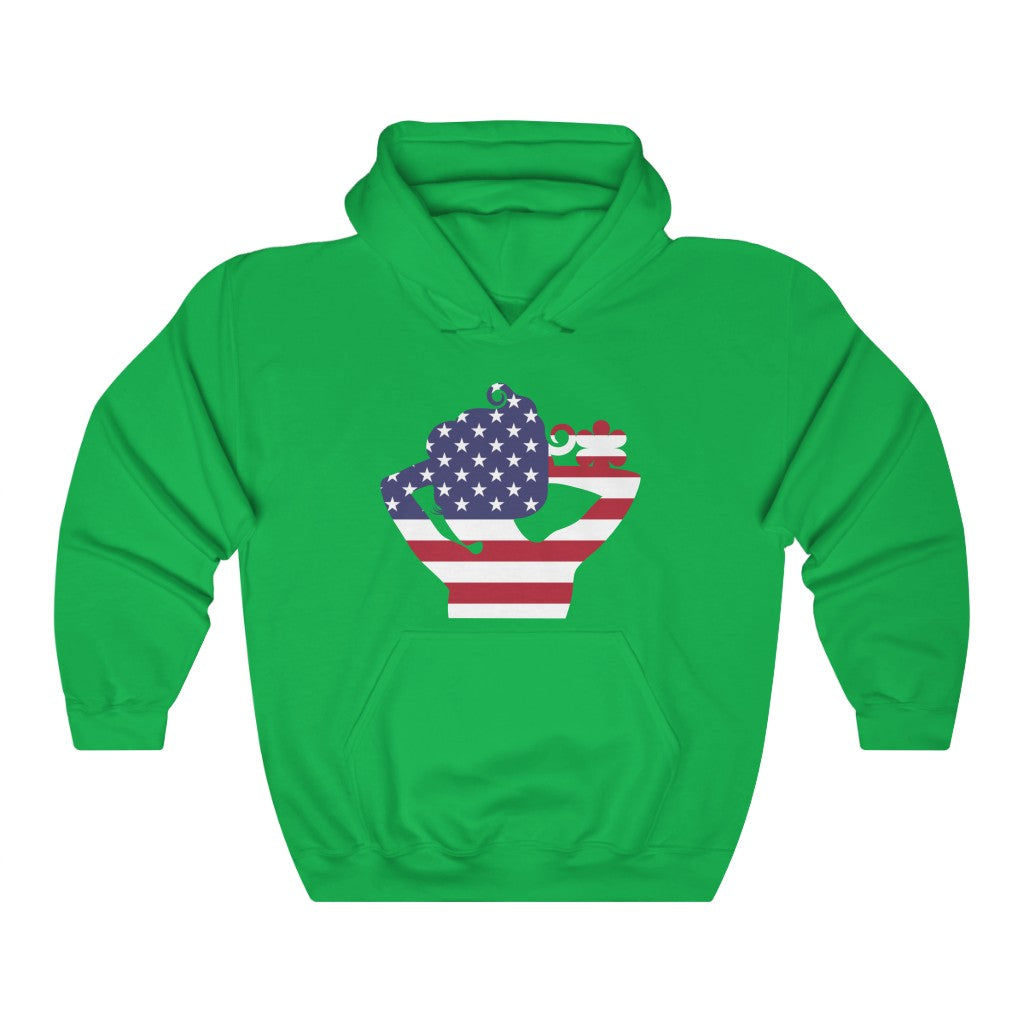 United States of America Lady Flag Hoodie Sweatshirt - Unisex