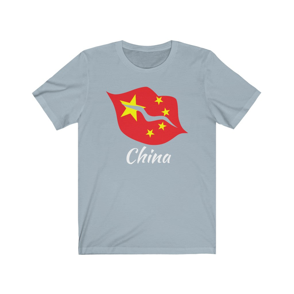 China Lips Flag Premium Tee 2 - Unisex