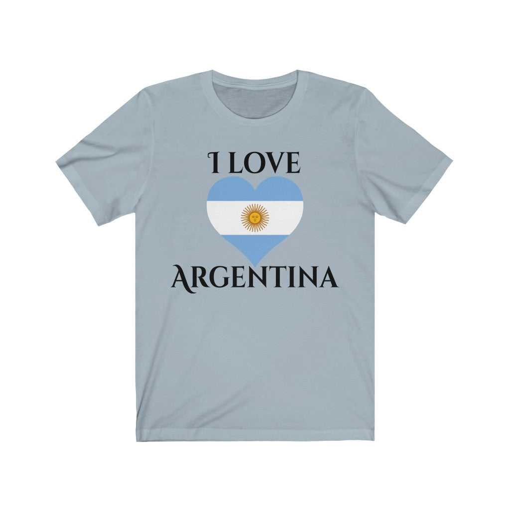 Argentina Heart Flag Premium Tee 1 - Unisex