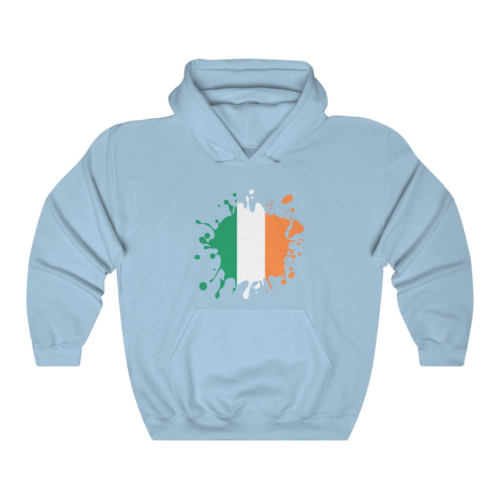 Ireland Splat Flag Hoodie Sweatshirt - Unisex