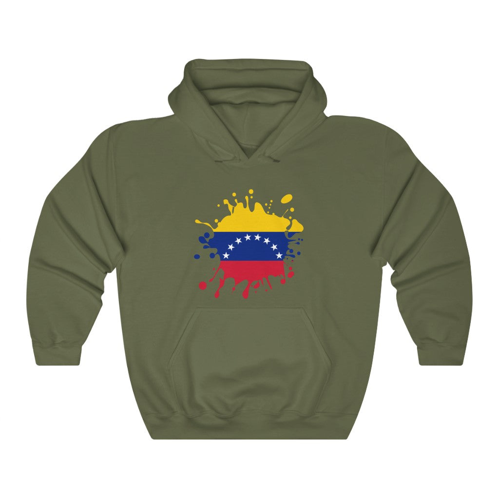 Venezuela Splat Flag Hoodie Sweatshirt - Unisex
