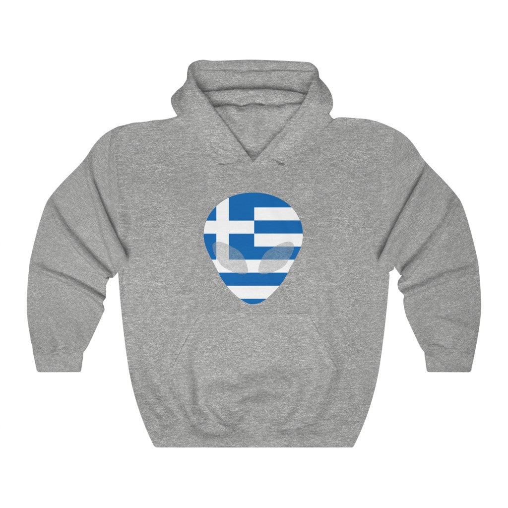 Greece Alien Flag Hoodie Sweatshirt - Unisex