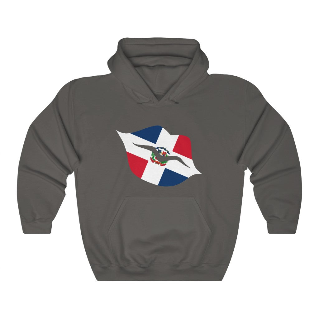 Dominican Republic Lips Flag Hoodie Sweatshirt - Unisex