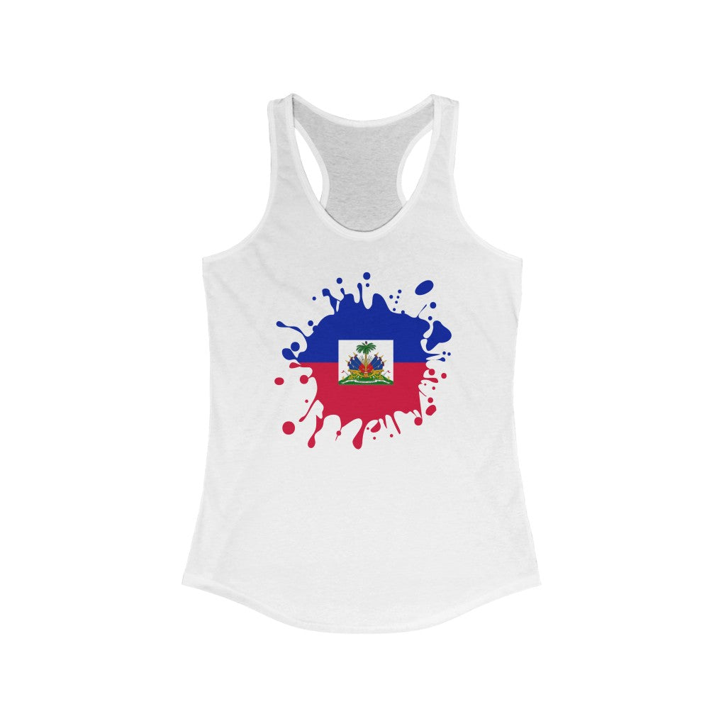 Haiti Splat Flag Tank - Women