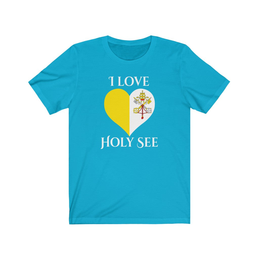 Holy See Heart Flag Premium Tee 2 - Unisex
