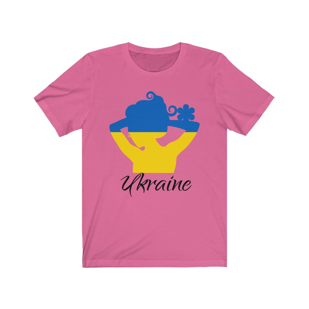 Ukraine Lady Flag Premium Tee 1 - Unisex