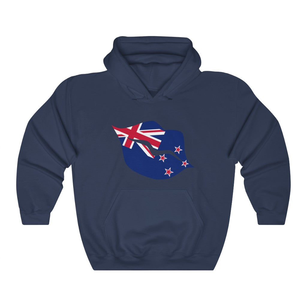 New Zealand Lips Flag Hoodie Sweatshirt - Unisex