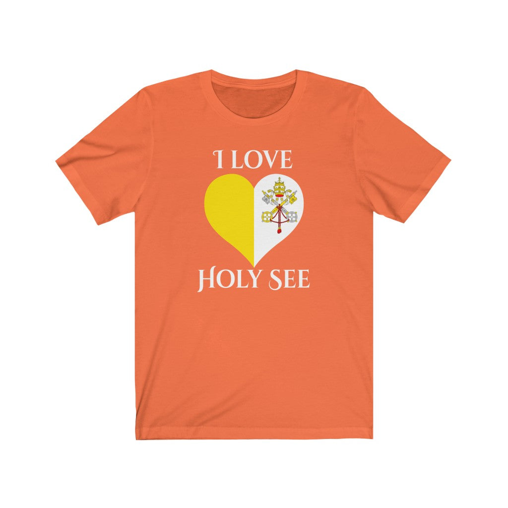 Holy See Heart Flag Premium Tee 2 - Unisex