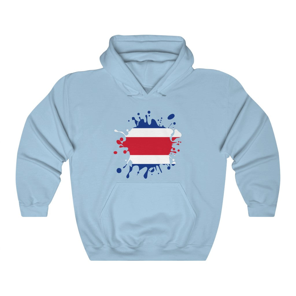Costa Rica Splat Flag Hoodie Sweatshirt - Unisex