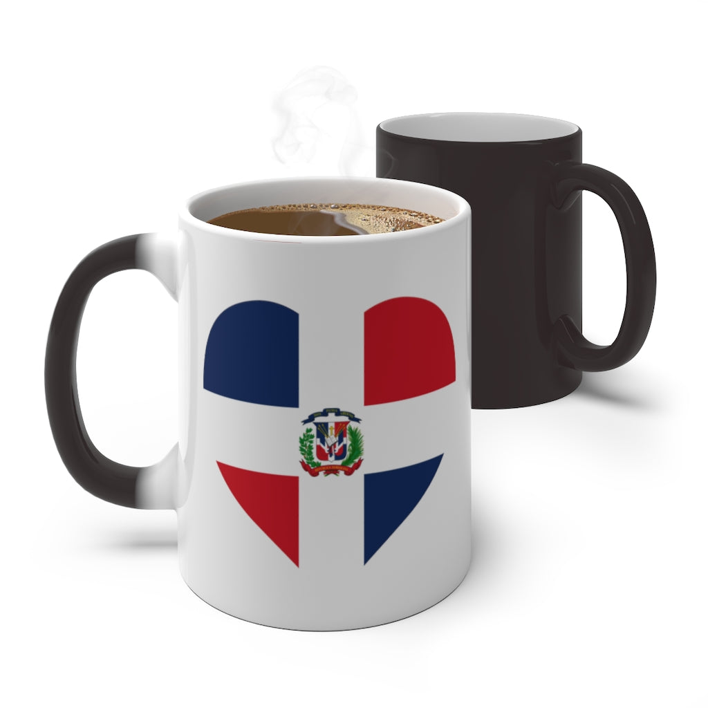 Dominican Republic Heart Color Changing Mug