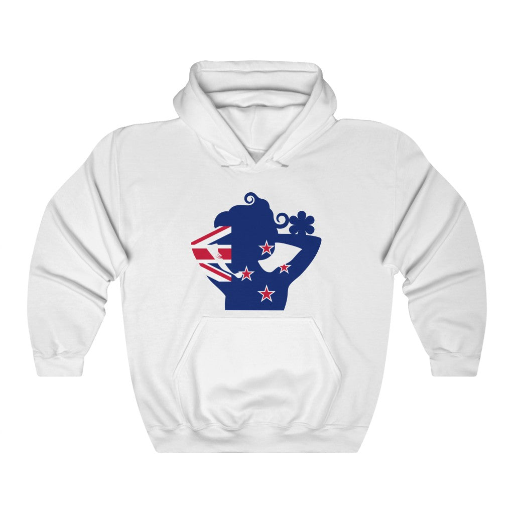 New Zealand Lady Flag Hoodie Sweatshirt - Unisex