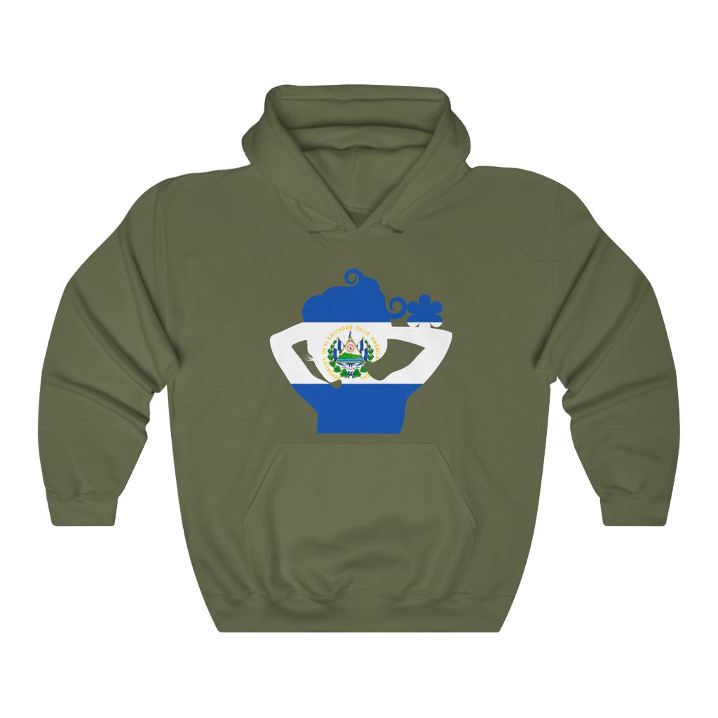 El Salvador Lady Flag Hoodie Sweatshirt - Unisex