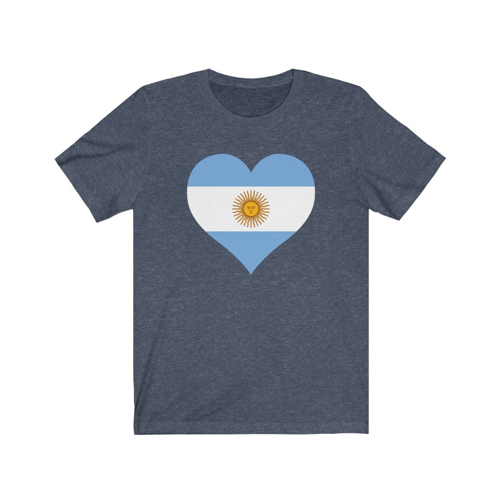 Argentina Heart Flag Premium Tee - Unisex