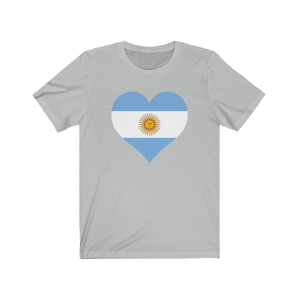 Argentina Heart Flag Premium Tee - Unisex
